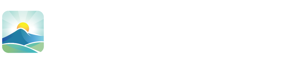 Healing Sky logo — reverse (white)